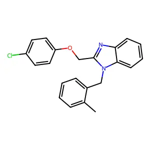 2-((4-chlorophenoxy)methyl)-1-(2-methylbenzyl)-1H-benzo[d]imidazole structure