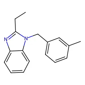 2-ethyl-1-[(3-methylphenyl)methyl]-1H-1,3-benzodiazole structure