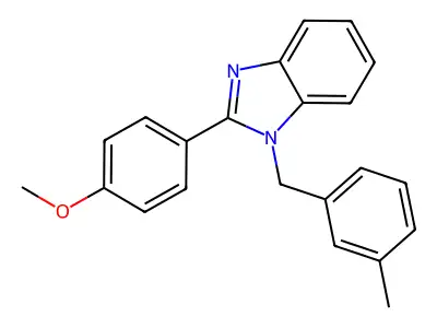 2-(4-Methoxyphenyl)-1-[(3-methylphenyl)methyl]benzimidazole structure