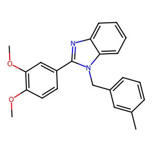 2-(3,4-Dimethoxyphenyl)-1-[(3-methylphenyl)methyl]benzimidazole structure