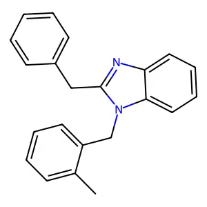 2-Benzyl-1-[(2-methylphenyl)methyl]benzimidazole structure