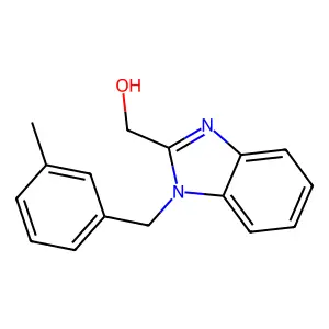 [1-(3-methylbenzyl)-1H-benzimidazol-2-yl]methanol structure