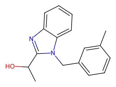 1-[1-(3-methylbenzyl)-1H-benzimidazol-2-yl]ethanol structure