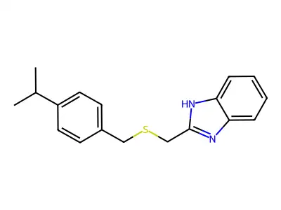 2-[(4-propan-2-ylphenyl)methylsulfanylmethyl]-1H-benzimidazole structure