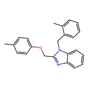 1-(2-methylbenzyl)-2-((p-tolyloxy)methyl)-1H-benzo[d]imidazole structure