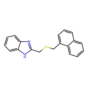 2-(naphthalen-1-ylmethylsulfanylmethyl)-1H-benzimidazole structure