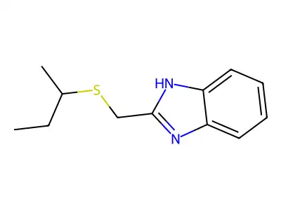 2-(butan-2-ylsulfanylmethyl)-1H-benzimidazole structure