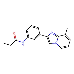 N-[3-(8-methylimidazo[1,2-a]pyridin-2-yl)phenyl]propanamide structure