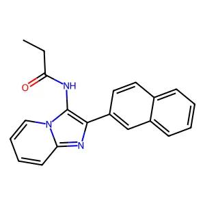 N-(2-naphthalen-2-ylimidazo[1,2-a]pyridin-3-yl)propanamide structure