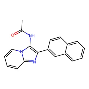 N-(2-naphthalen-2-ylimidazo[1,2-a]pyridin-3-yl)acetamide structure
