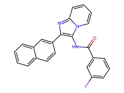 3-iodo-N-(2-(naphthalen-2-yl)imidazo[1,2-a]pyridin-3-yl)benzamide structure