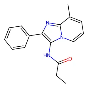 N-(8-methyl-2-phenylimidazo[1,2-a]pyridin-3-yl)propanamide structure