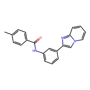 N-(3-imidazo[1,2-a]pyridin-2-ylphenyl)-4-methylbenzamide structure