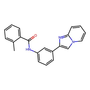 N-(3-imidazo[1,2-a]pyridin-2-ylphenyl)-2-methylbenzamide structure