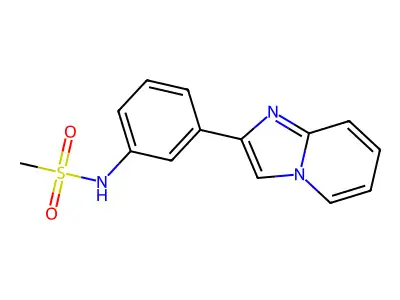 N-(3-imidazo[1,2-a]pyridin-2-ylphenyl)methanesulfonamide structure