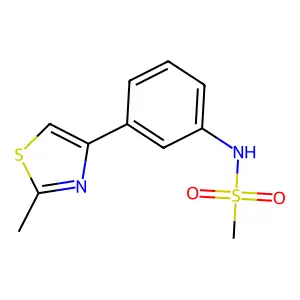N-[3-(2-methyl-1,3-thiazol-4-yl)phenyl]methanesulfonamide structure