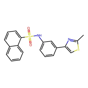 N-[3-(2-methyl-1,3-thiazol-4-yl)phenyl]naphthalene-1-sulfonamide structure