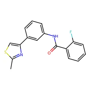 2-fluoro-N-[3-(2-methyl-1,3-thiazol-4-yl)phenyl]benzamide structure