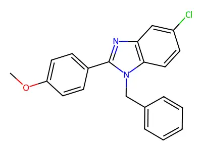 1-benzyl-5-chloro-2-(4-methoxyphenyl)benzimidazole structure