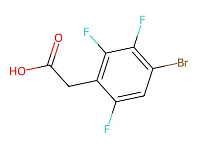 4-Bromo-2,3,6-trifluorophenylacetic acid structure