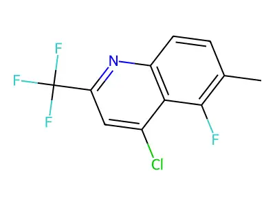 4-Chloro-5-fluoro-6-methyl-2-(trifluoromethyl)quinoline structure