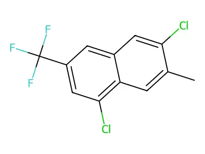 1,6-Dichloro-7-methyl-3-(trifluoromethyl)naphthalene structure