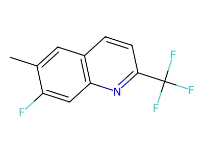 7-Fluoro-6-methyl-2-(trifluoromethyl)quinoline structure