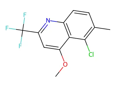 5-Chloro-4-methoxy-6-methyl-2-(trifluoromethyl)quinoline structure