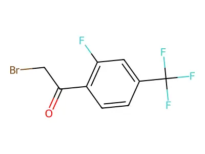 2-Fluoro-4-(trifluoromethyl)phenacyl bromide structure