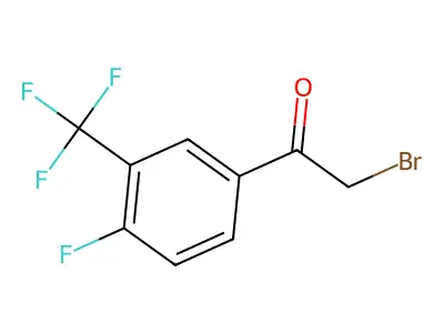 2-Bromo-4'-fluoro-3'-(trifluoromethyl)acetophenone structure