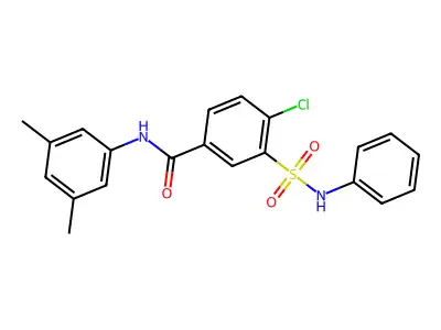 4-chloro-N-(3,5-dimethylphenyl)-3-(phenylsulfamoyl)benzamide structure