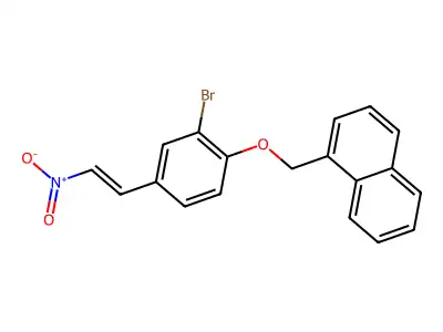 1-[[2-Bromo-4-(2-nitroethenyl)phenoxy]methyl]naphthalene structure