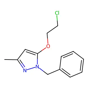 Pyrazole, 1-benzyl-5-(2-chloroethoxy)-3-methyl- structure
