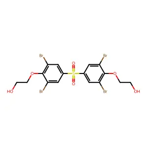 2,2'-(Sulfonylbis((2,6-dibromo-4,1-phenylene)oxy))bis(ethanol) structure