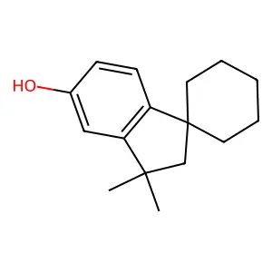2',3'-dihydro-3',3'-dimethylspiro[cyclohexane-1,1'-[1H]indene]-5'-ol structure