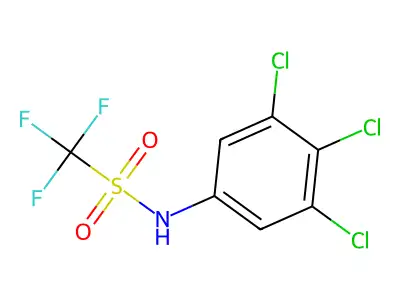 1,1,1-Trifluoro-N-(3,4,5-trichlorophenyl)methanesulfonamide structure