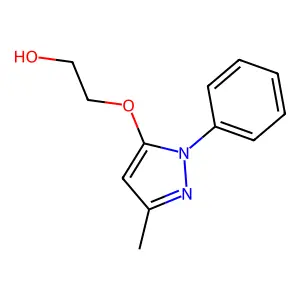 Ethanol, 2-(3-methyl-1-phenyl-5-pyrazolyloxy)- structure