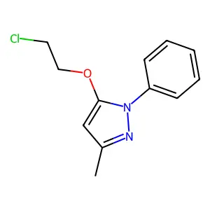 Pyrazole, 5-(2-chloroethoxy)-3-methyl-1-phenyl- structure