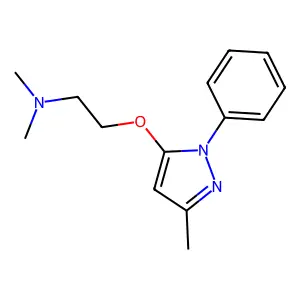 Pyrazole, 5-(2-(dimethylamino)ethoxy)-3-methyl-1-phenyl- structure