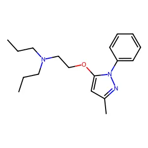 Pyrazole, 5-(2-(dipropylamino)ethoxy)-3-methyl-1-phenyl- structure