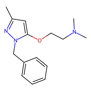 Pyrazole, 1-benzyl-5-(2-(dimethylamino)ethoxy)-3-methyl- structure