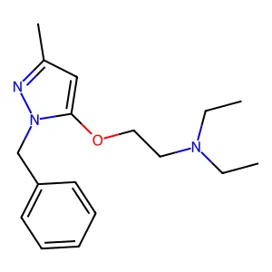 Pyrazole, 1-benzyl-5-(2-(diethylamino)ethoxy)-3-methyl- structure