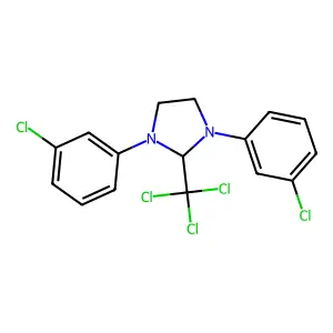1,3-Bis(3-chlorophenyl)-2-(trichloromethyl)imidazolidine structure