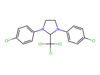 Imidazolidine, 1,3-bis(3-chlorophenyl)-2-(trichloromethyl)- structure