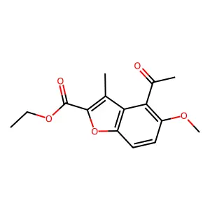 Ethyl 4-acetyl-5-methoxy-3-methyl-1-benzofuran-2-carboxylate structure