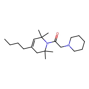 Pyridine, 1,2,3,6-tetrahydro-4-butyl-1-(piperidinoacetyl)-2,2,6,6-tetramethyl- structure