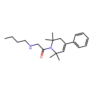 Pyridine, 1,2,3,6-tetrahydro-1-(N-butylglycyl)-4-phenyl-2,2,6,6-tetramethyl- structure
