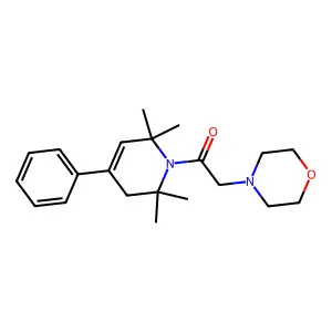 Pyridine, 1,2,3,6-tetrahydro-1-(morpholinoacetyl)-4-phenyl-2,2,6,6-tetramethyl- structure
