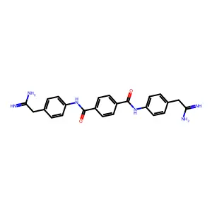 N(1),N(4)-Bis(4-(2-amino-2-iminoethyl)phenyl)terephthalamide structure