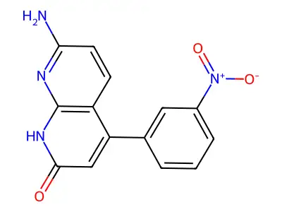 7-amino-4-(3-nitrophenyl)-1H-1,8-naphthyridin-2-one structure